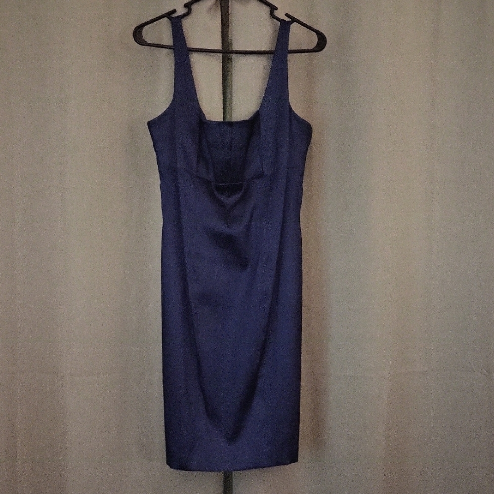 Calvin Klein Blue Sleeveless Sheath Cocktail Dress
